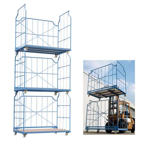 Stapelbox UNIVERSAL-Corlette, fahrbar, Maschen 500x260 mm, LxTxH: 2000 x 1150 x 1850 mm - Bild4