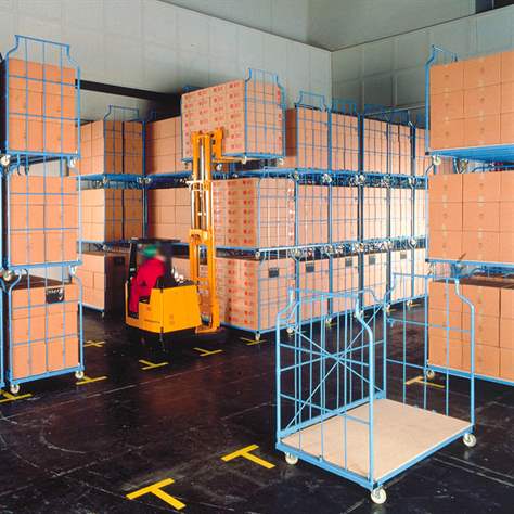 Stapelbox UNIVERSAL-Corlette, fahrbar, Maschen 500x260 mm, LxTxH: 2000 x 1150 x 1850 mm - Bild8