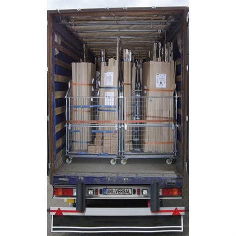 Stapelbox UNIVERSAL-Corlette, fahrbar, Maschen 500x260 mm, LxTxH: 2000 x 1150 x 1850 mm - Bild10