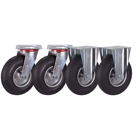 Lufträder 150 mm - Mehrpreis für 1 Satz = 4 Stück, Tragfähigkeit gesamt 150 kg - Muss mit Wagen bestellt werden! - Cordes