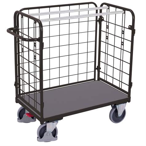 Gepäckwagen VARIOfit, hoch 1220 mm, 3-seitig, Ladefläche 1000x700 mm, Tragfähigkeit 500 kg - Cordes - Bild4