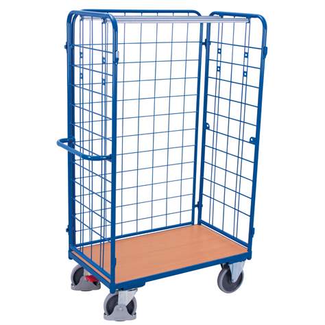 Gepäckwagen VARIOfit, hoch 1820 mm, 3-seitig, Ladefläche 1000x700 mm, Tragfähigkeit 500 kg - Cordes