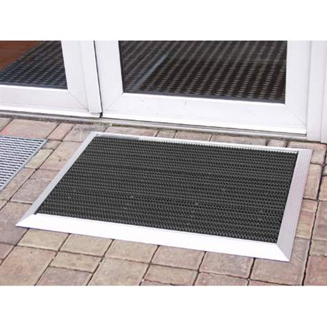 Brushwell-Bürstenmatte im Einfahrrahmen, Preis pro m2, Farbe schwarz