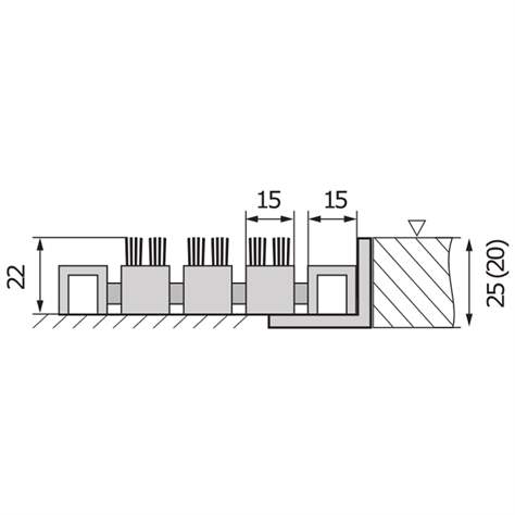 Schmutzfangmatte Brushwell im Einbaurahmen, Preis für m2, Farbe Schwarz - Bild3