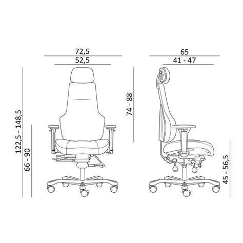 Dispečerské kreslo TAMPA 24/7 s lakťovými opierkami, čalúnený sedák, farba čierna - obrázok5