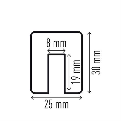 Ochranný profil pro ostré hrany, samolepící, barva žluto-černá, délka 1 m, balení 5 ks - DURABLE Hunke & Jochheim GmbH - obrázek3