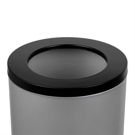 Wertstoffsammler EKO, Volumen 75 l, Stahlbehälter lackiert, farbe Schwarz - Alda S.A. - Bild2