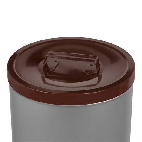 Wertstoffsammler EKO, Volumen 75 l, Stahlbehälter lackiert, farbe Braun - Alda S.A. - Bild2