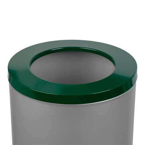 Coș colector selectiv de deșeuri EKO, volum 75 l, recipient principal din oțel lăcuit, culoare verde - Alda S.A. - imagine2