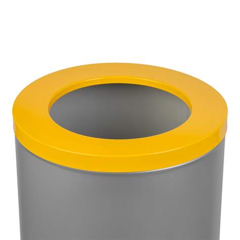 Wertstoffsammler EKO, Volumen 75 l, Stahlbehälter lackiert, farbe Gelb - Alda S.A. - Bild2