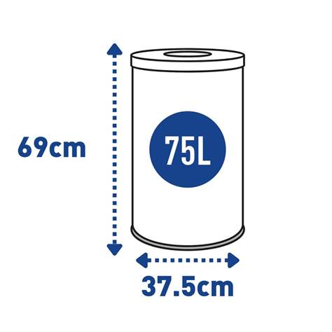 Coș colector selectiv de deșeuri EKO, volum 75 l, recipient din oțel inoxidabil, culoare verde - Alda S.A. - imagine4