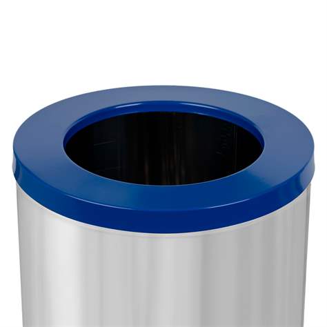 Coș colector selectiv de deșeuri EKO, volum 75 l, recipient din oțel inoxidabil, culoare albastră - Alda S.A. - imagine2
