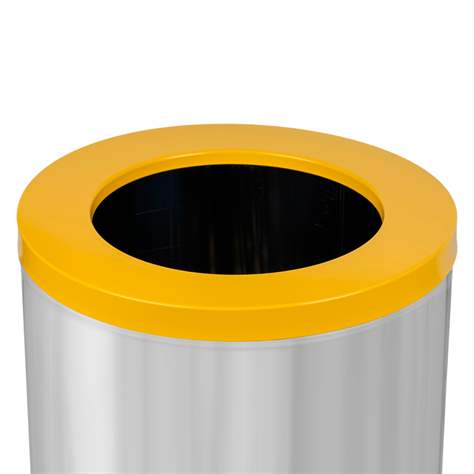 Wertstoffsammler EKO, Volumen 75 l, Edelstahlbehälter, farbe Gelb - Alda S.A. - Bild2