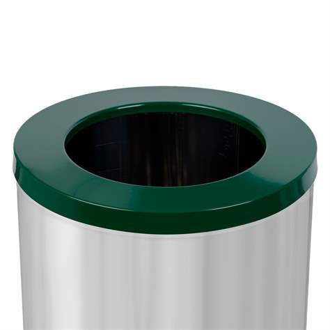 Coș colector selectiv de deșeuri EKO, volum 75 l, recipient din oțel inoxidabil, culoare verde - Alda S.A. - imagine2