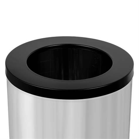 Coș colector selectiv de deșeuri EKO, volum 75 l, recipient din oțel inoxidabil, culoare negră - Alda S.A. - imagine2