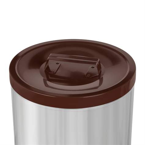 Wertstoffsammler EKO, Volumen 75 l, Edelstahlbehälter, farbe Braun - Alda S.A. - Bild2