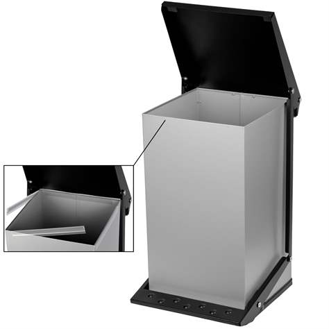 Industrie-Mülleimer SHERMAN, Volumen 70 l - Alda S.A. - Bild6