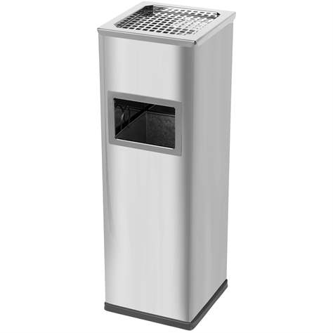 Kombiascher MIRAGE aus Edelstahlblech in matter Ausführung, H: 690 mm, Volumen 22 l - Alda S.A. - Bild3