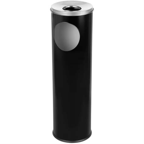 Standascher ALDA PILLAR, Stahlblech schwarz pulverbeschichtet, H 690 mm, Durchmesser 200 mm - Alda S.A. - Bild4