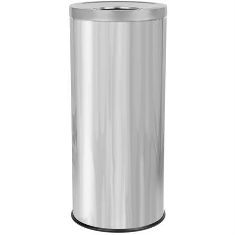 Abfallkorb TRAFFIC, Edelstahl glänzend, Inhalt 45 l, Höhe 690 mm, Durchmesser 300 mm - Alda S.A. - Bild4