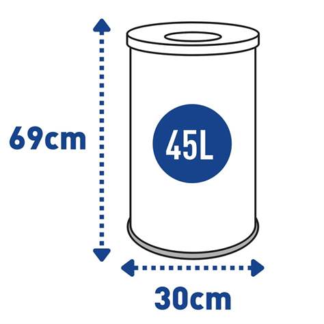 Abfallkorb TRAFFIC, Edelstahl glänzend, Inhalt 45 l, Höhe 690 mm, Durchmesser 300 mm - Alda S.A. - Bild5