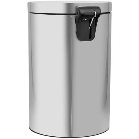 Coș gunoi cu pedală ALDA, oțel inoxidabil mat, volum 12 l - Alda S.A. - imagine4