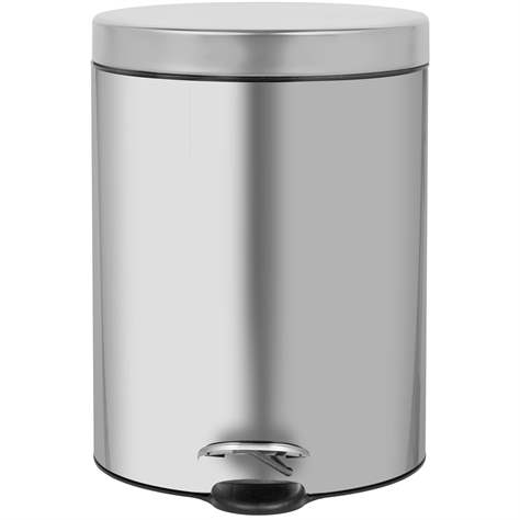 Odpadkový koš, nášlapný ALDA, nerezová ocel matná, objem 5 l - Alda S.A. - obrázek5