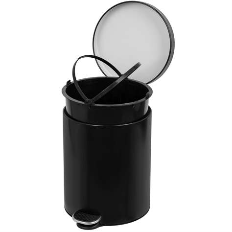 Tritteimer ALDA, Stahl Pulverbeschichtet Farbe Schwarz, Volumen 5 l - Alda S.A. - Bild3