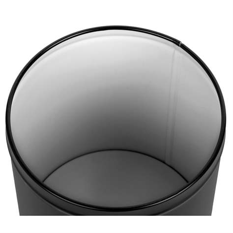 Coș gunoi Fireguard autostingere, volum 30 l, capac oțel inoxidabil și corp culoare neagră - Alda S.A. - imagine2