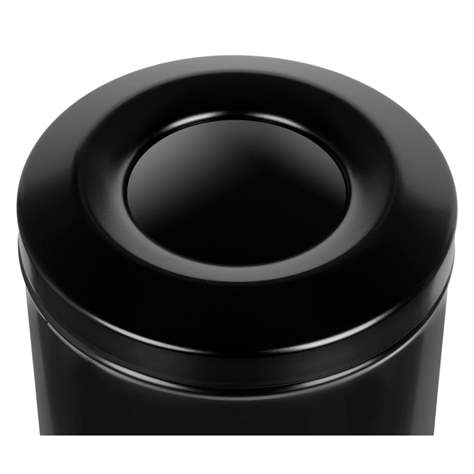 Coș gunoi Fireguard autostingere, volum 30 l, capac oțel inoxidabil și corp culoare neagră - Alda S.A. - imagine3