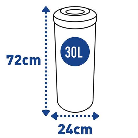 Coș gunoi Fireguard autostingere, volum 30 l, capac oțel inoxidabil și corp culoare neagră - Alda S.A. - imagine5