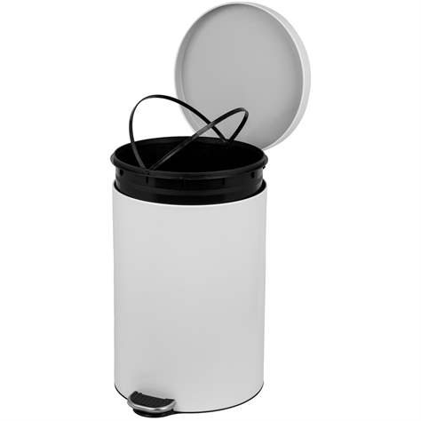 Odpadkový koš, nášlapný ALDA, ocel lakovaná bílá, objem 20 l - Alda S.A. - obrázek3