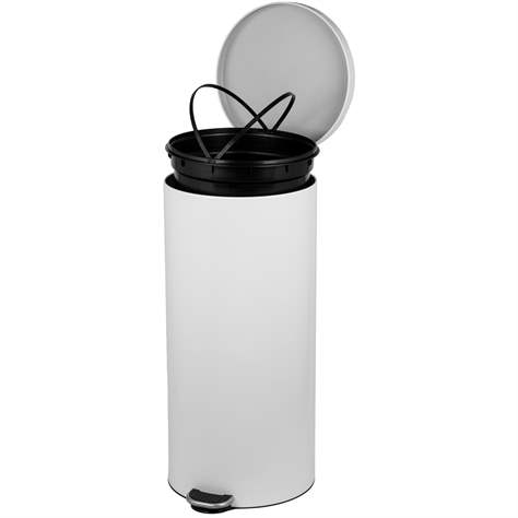 Tritteimer ALDA, Stahl Pulverbeschichtet Farbe Weiß, Volumen 30 l - Alda S.A. - Bild3