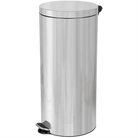 Tritteimer ALDA, Edelstahl glänzend, Volumen 30 l - Alda S.A.