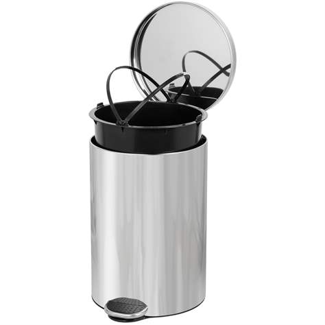 Tritteimer ALDA, Edelstahl glänzend, Volumen 5 l - Alda S.A. - Bild4