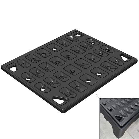 PE-Auffangwanne für 2 IBC, mit PE-Rost, 1100 l - CEMO GmbH - Bild3