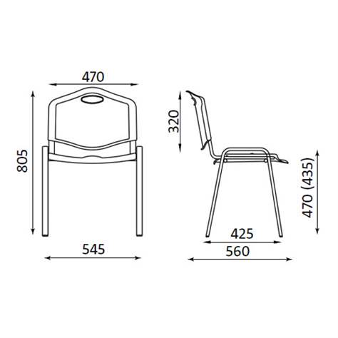 Kuststoffstuhl ISO, Farbe blau, Stahlrohrgestell verchromt - Nowy Styl Group - Bild5