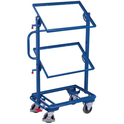 Beistell- und Kommissionierwagen VARIOfit, neigbare Winkelstahl-Etagen - Cordes