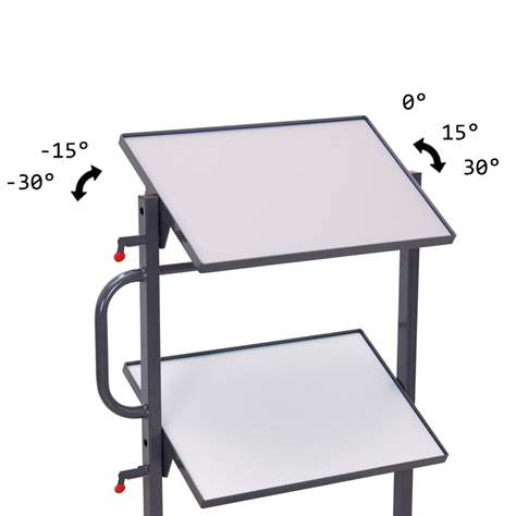 ESD-Beistellwagen VARIOfit, 2 neigbare Fachböden 610x410 mm - Cordes - Bild4