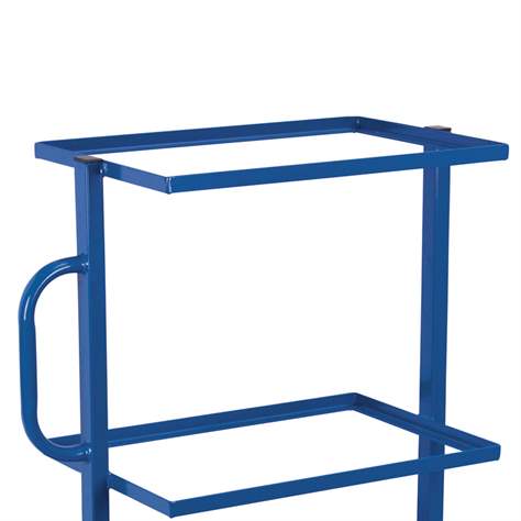 Beistell- und Kommissionierwagen VARIOfit, 3 feste Winkelstahl-Etagen, Farbe Anthrazit RAL7016 - Cordes - Bild4