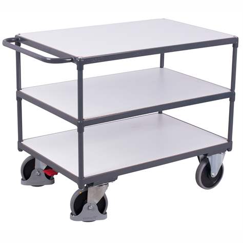 ESD - Tischwagen VARIOfit, 3 Etagen, 1000 x 700 mm. Tragfähigkeit 500 kg - Cordes