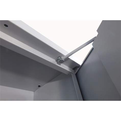 Einschwenktürenschrank mit Innenschließfach, HxBxT: 1990 x 1000 x 435 mm, Gehäuse Lichtgrau RAL7035 / Türfarbe Lichtgrau RAL7035 - Malow - Bild2