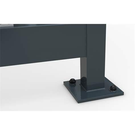 Überdachung K2, 2165 x 2165 mm, 3 Seitenwände+Windfangelement, Farbe Anthrazitgrau RA7016 - WSM - Walter Solbach Metallbau GmbH - Bild2