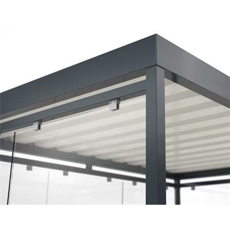 Überdachung K2, 2165 x 2165 mm, 3 Seitenwände+Windfangelement, Farbe Anthrazitgrau RA7016 - WSM - Walter Solbach Metallbau GmbH - Bild5