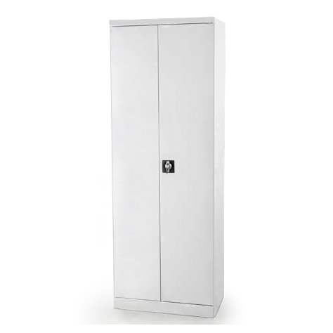 Kovová skříň s dvoukřídlými dveřmi, v x š x h: 1990 x 800 x 435 mm, barva korpusu šedá RAL7035 / dveři šedá RAL7035 - Malow