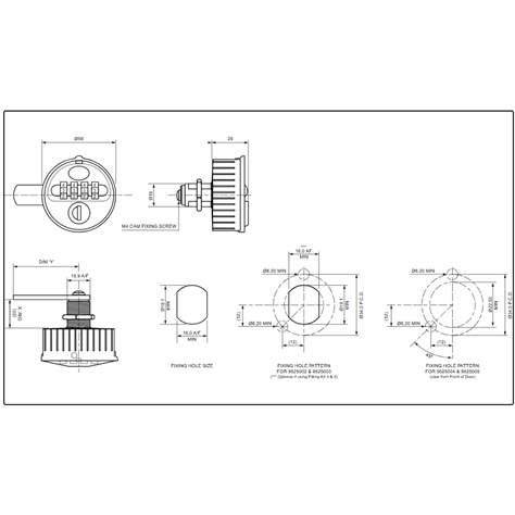 Číslicový, mechanický zámok LF2800 pre verejný režim - Malow - obrázok2
