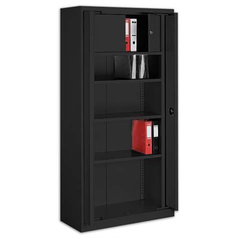 Einschwenktürenschrank mit Innenschließfach, HxBxT: 1990 x 1000 x 435 mm, Gehäuse Lichtgrau RAL7035 / Türfarbe Lichtgrau RAL7035 - Malow