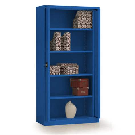 Einschwenktürenschrank, HxBxT: 1990 x 1000 x 435 mm, Gehäuse Blau RAL5010 / Türfarbe Blau RAL5010 - Malow