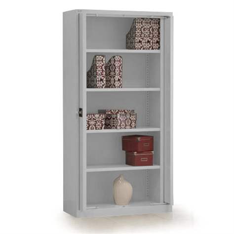 Einschwenktürenschrank, HxBxT: 1990 x 1000 x 435 mm, Gehäuse Lichtgrau RAL7035 / Türfarbe Lichtgrau RAL7035 - Malow