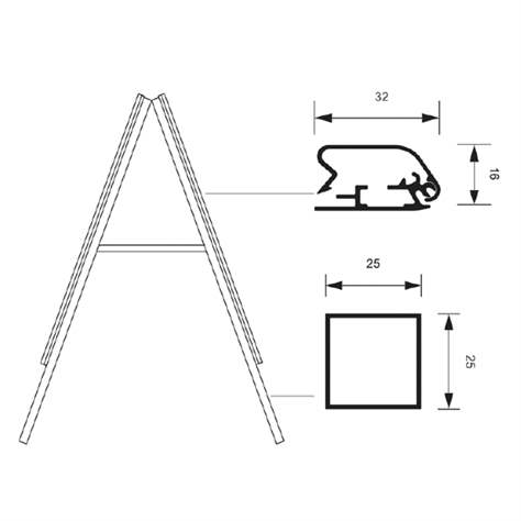 Beidseitige Werbeständer mit Klapprahmen, 2 x DIN A0 - Bild7